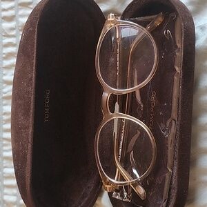 Tom Ford Clear Brown Eyeglasses w/ Case